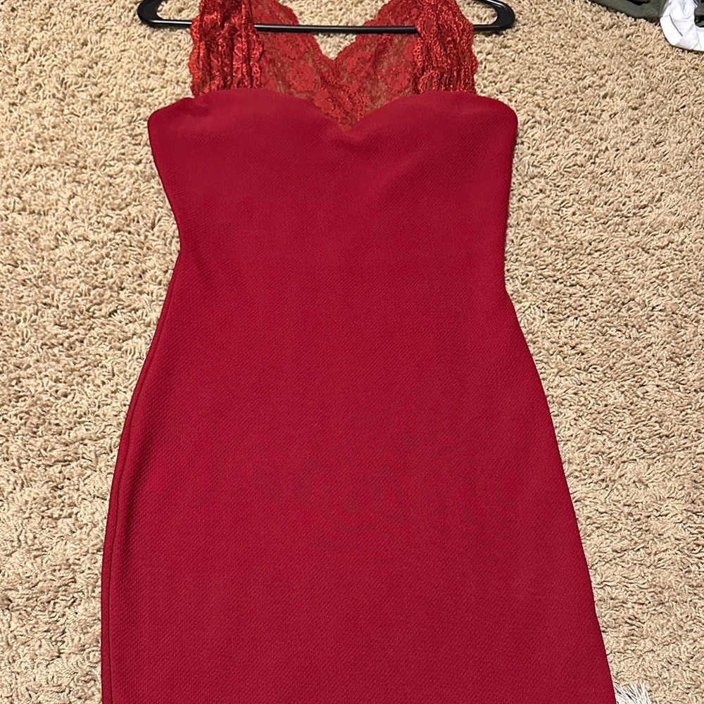 Dainty Hooligan Scarlet Lace Dress